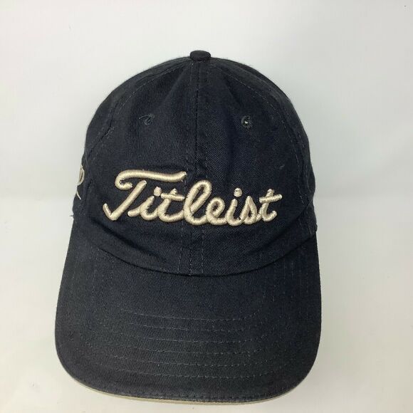 Titleist Pro Titanium 975D Adjustable Strapback Hat Ball Cap Made in USA Black - Picture 2 of 11